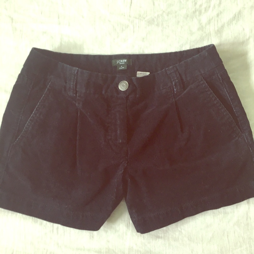 JCrew City Fit navy corduroy shorts Size 4